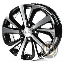 Replica HND15924 6x15 4x100 ET45 DIA54.1 Gloss Black Machined Face (Черный глянцевый полированное лицо)