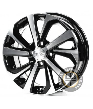 Replica HND15924 6x15 4x100 ET45 DIA54.1 Gloss Black Machined Face (Черный глянцевый полированное лицо)