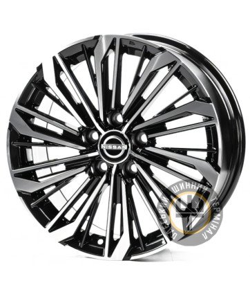 Replica NS17433 7.5x17 5x114.3 ET45 DIA66.1 Gloss Black Machined Face (Черный глянцевый полированное лицо)