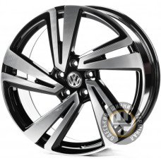 Replica VV20146 9x20 5x112 ET33 DIA66.5 Gloss Black Machined Face (Черный глянцевый полированное лицо)