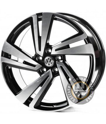 Replica VV20146 9x20 5x112 ET33 DIA66.5 Gloss Black Machined Face (Черный глянцевый полированное лицо)