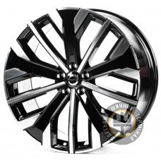 Replica V21064 9x21 5x108 ET38.5 DIA63.4 Gloss Black Machined Face (Черный глянцевый полированное лицо)
