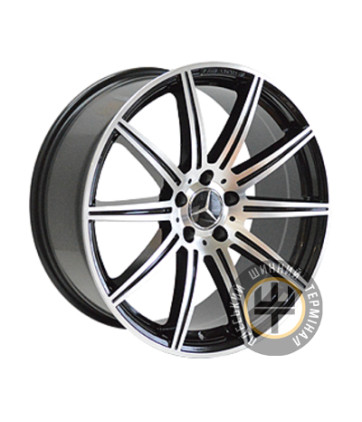 Replica Mercedes (MR857) 9x19 5x112 ET37 DIA66.6 MBF Mist Black Full Polish