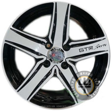 Sportmax Racing SR-3111Z 7x16 4x100 ET40 DIA67.1 Чёрный обод, спица белая с чёрной полосой в середине и чёрной окантовкой