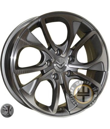 TRW Z1010 6.5x16 5x108 ET32 DIA65.1 Темно-серый с алмазной пылью полностью полированный