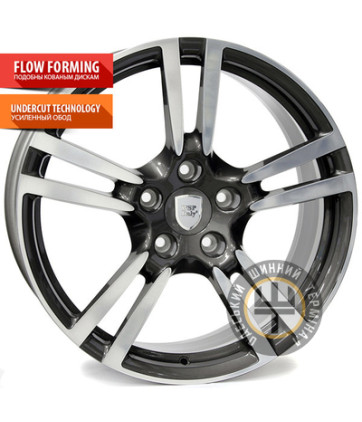 WSP Italy Porsche (W1054) Saturn 11x18 5x130 ET63 DIA71.6 Anthracite polish