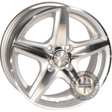 Zorat Wheels 244 6x14 4x98 ET32 DIA58.6 Black polished (Черный с полированной лицевой частью)