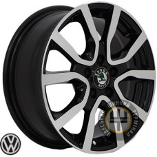 Zorat Wheels 7365 6x15 5x100 ET40 DIA57.1 Black polished (Черный с полированной лицевой частью)