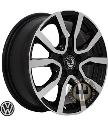 Zorat Wheels 7365 6x15 5x100 ET40 DIA57.1 Black polished (Черный с полированной лицевой частью)