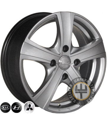 Zorat Wheels 9504 6x15 4x114.3 ET43 DIA67.1 Hyper Silver (Cупер серебро)