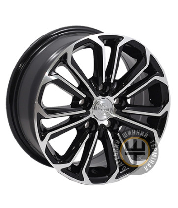 Zorat Wheels BK667 6.5x15 5x114.3 ET40 DIA60.1 Black polished (Черный с полированной лицевой частью)