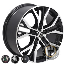 Zorat Wheels BK713 7.5x17 5x112 ET45 DIA57.1 Black polished (Черный с полированной лицевой частью)