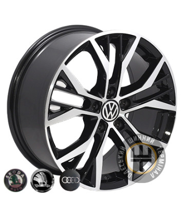 Zorat Wheels BK713 7x16 5x112 ET45 DIA57.1 Black polished (Черный с полированной лицевой частью)