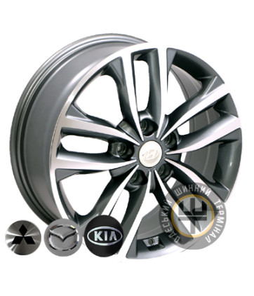 Zorat Wheels BK846 7x17 5x114.3 ET45 DIA67.1 Grey Polished (Темно-серый с полированной лицевой частью)