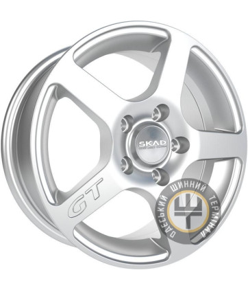 Skad Омега 6.5x15 5x100 ET45 DIA67.1 Серебристый глянцевый цвет