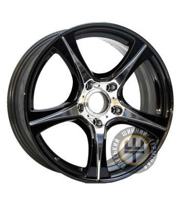 CAM 329 8x18 5x120 ET40 DIA74.1 Black polished (Черный с полированной лицевой частью)