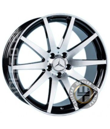 Replica Mercedes A-789 9.5x19 5x112 ET35 DIA66.6 Black Full