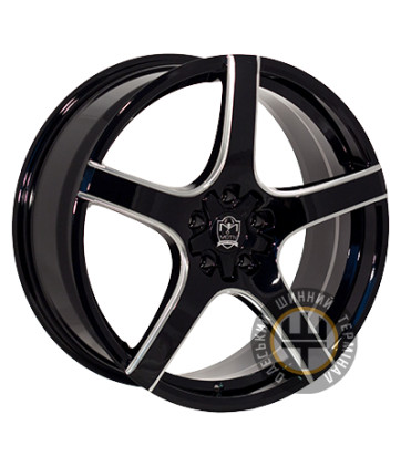 ZF 410BM 10x20 5x112 ET40 DIA73.1 Черный глянцевый с полированными краями спиц