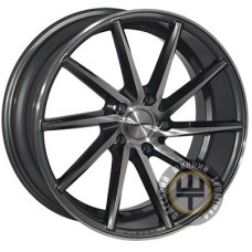 ZF QC177 7.5x17 5x114.3 ET40 DIA67.1 Gun metal full polish (Темно-серый с полированным ободом)