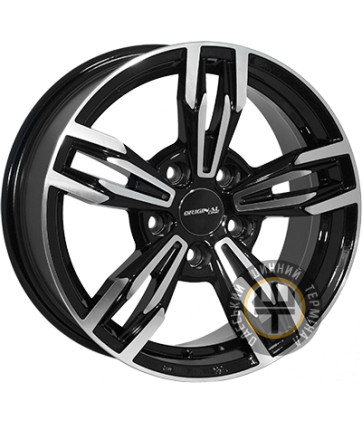 Zorat Wheels 8104 6.5x15 4x108 ET25 DIA65.1 Black polished (Черный с полированной лицевой частью)