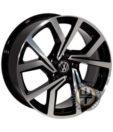 Zorat Wheels BK5125 6x14 5x100 ET35 DIA57.1 Black polished (Черный с полированной лицевой частью)
