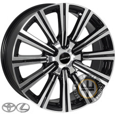 Zorat Wheels BK5166 8.5x20 6x139.7 ET25 DIA106.2 Black polished (Черный с полированной лицевой частью)