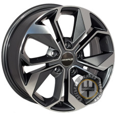 Zorat Wheels BK5168 6.5x15 4x98 ET44 DIA58.1 Black polished (Черный с полированной лицевой частью)