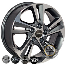 Zorat Wheels BK5210 6.5x16 5x114.3 ET50 DIA67.1 Grey Polished (Темно-серый с полированной лицевой частью)