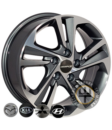 Zorat Wheels BK5210 6.5x16 5x114.3 ET50 DIA67.1 Grey Polished (Темно-серый с полированной лицевой частью)