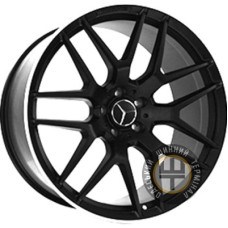 Replica Mercedes (MR762) 8.5x20 5x112 ET45 DIA66.6 Черный с дымкой с полированным ободом