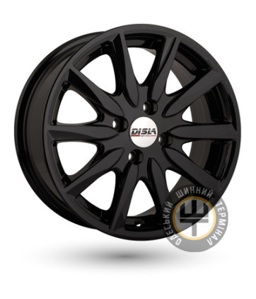 Disla Raptor 6.5x15 4x108 ET25 DIA65.1 Black Diamond (Черный глянцевый)