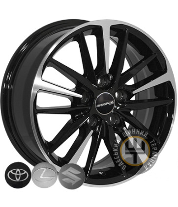 Zorat Wheels BK5342 6.5x16 5x114.3 ET45 DIA60.1 Black polished (Черный с полированной лицевой частью)