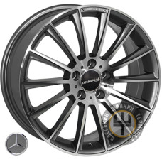 ZF MB139 7.5x17 5x112 ET37 DIA66.6 Gun metal full polish (Темно-серый с полированным ободом)