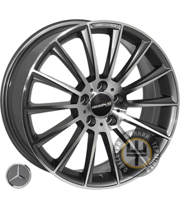 ZF MB139 7.5x17 5x112 ET37 DIA66.6 Gun metal full polish (Темно-серый с полированным ободом)