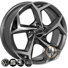 Zorat Wheels BK5340 6.5x16 5x100 ET35 DIA57.1 Grey Polished (Темно-серый с полированной лицевой частью)