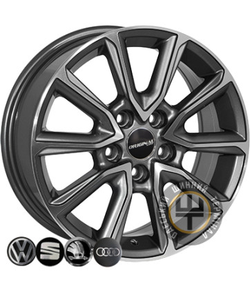 Zorat Wheels BK5344 6.5x16 5x112 ET40 DIA57.1 Grey Polished (Темно-серый с полированной лицевой частью)