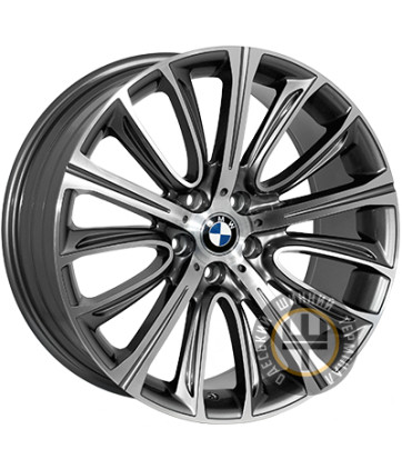 ZF QC1200 9.5x19 5x112 ET39 DIA66.6 Gun metal full polish (Темно-серый с полированным ободом)