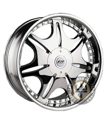 FJB F-318 9.5x22 6x139.7 ET20 DIA108.1 Chrome