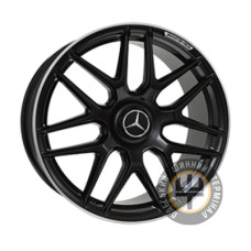 Replica Mercedes (MR251) 10x21 5x112 ET30 DIA66.56 Satin black lip polish