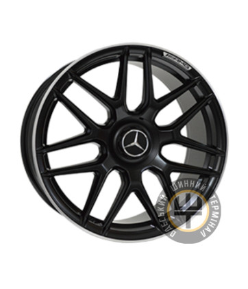 Replica Mercedes (MR251) 11.5x21 5x112 ET30 DIA66.56 Satin black lip polish