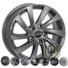 Zorat Wheels BK5290 6.5x16 5x100 ET35 DIA57.1 Black polished (Черный с полированной лицевой частью)