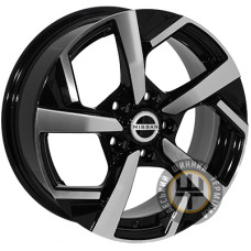 Zorat Wheels BK5372 6.5x16 5x114.3 ET40 DIA66.1 Black polished (Черный с полированной лицевой частью)
