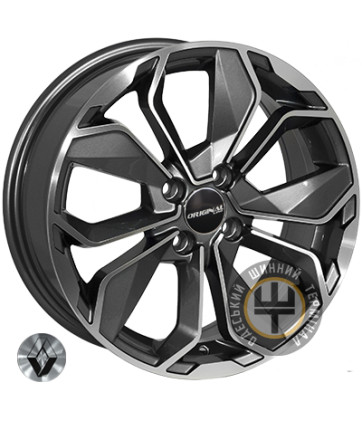 Zorat Wheels BK5296 6.5x16 4x100 ET38 DIA60.1 Grey Polished (Темно-серый с полированной лицевой частью)