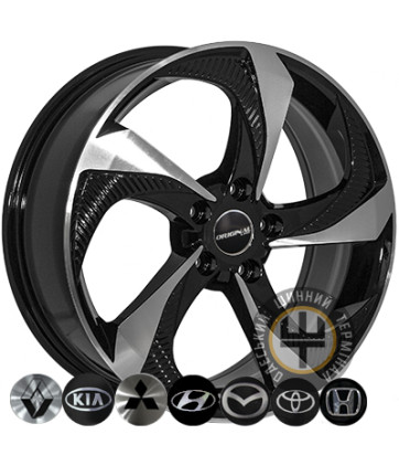 ZF FR663 7x18 5x114.3 ET50 DIA67.1 Черный с алмазной механической обработкой лицевой поверхности