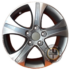 Replica Hyundai (HY132) 6.5x16 5x114.3 ET41 DIA67.1 Gun metal full polish (Темно-серый с полированным ободом)