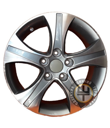 Replica Hyundai (HY132) 6.5x16 5x114.3 ET41 DIA67.1 Gun metal full polish (Темно-серый с полированным ободом)