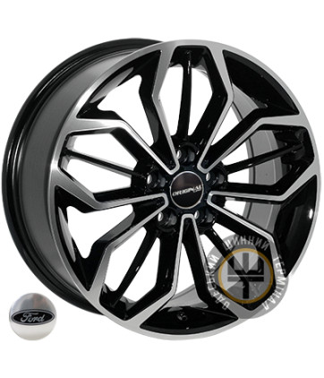 Zorat Wheels BK5433 7.5x17 5x108 ET50 DIA63.4 Black polished (Черный с полированной лицевой частью)