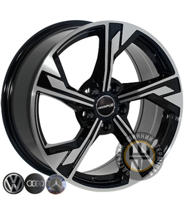 Zorat Wheels BK5419 7.5x17 5x112 ET35 DIA66.6 Black polished (Черный с полированной лицевой частью)