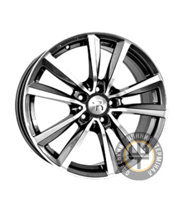 Replay Audi (A189) 7.5x18 5x112 ET51 DIA57.1 Gun metal full polish (Темно-серый с полированным ободом)