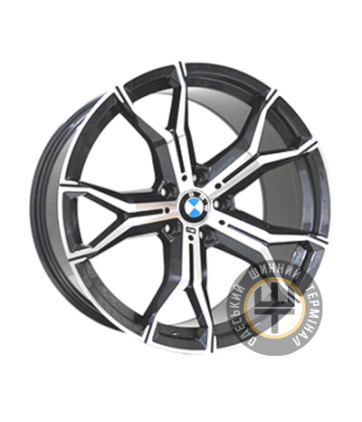Replica BMW B5034 11.5x21 5x120 ET37 DIA74.1 Gun metal full polish (Темно-серый с полированным ободом)
